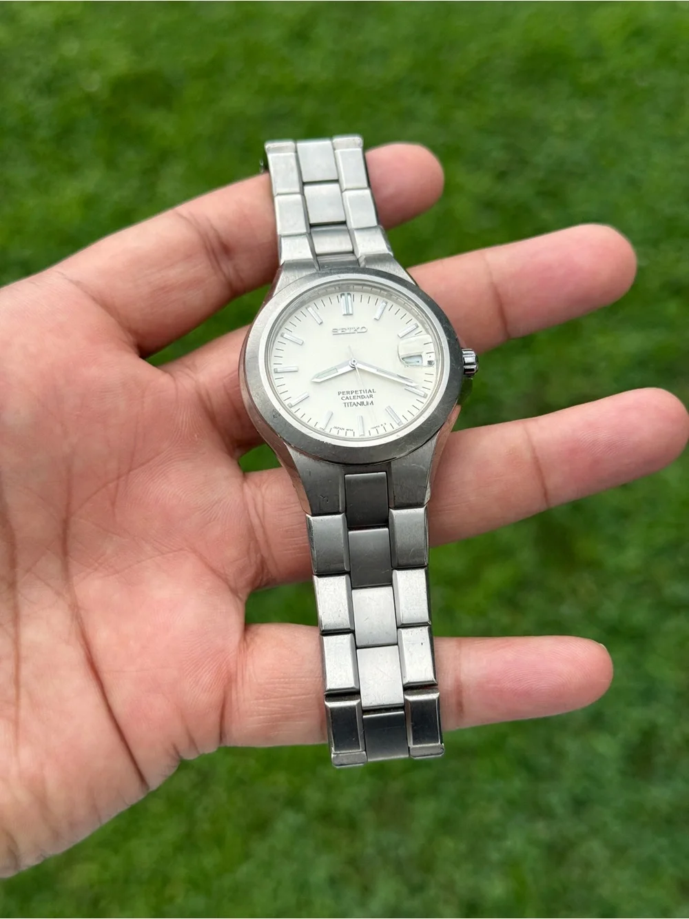 SEIKO Perpetual Calendar Titanium Date Men's 40mm watch